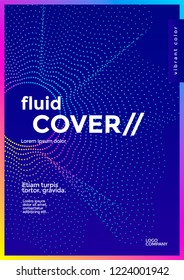 Minimal cover design with gradient dotted shape. Modern brigth backgrounds for flyer, poster, brochure. Vector graphics