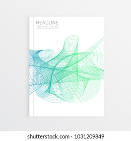 Minimal cover design. Linear colorful halftone gradients. Vector template for brochures, flyers, presentations, leaflet, magazine.