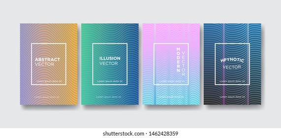 Minimal Cover Design .Modern abstract vector , background wave , flyer poster , collorful Linear