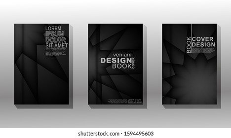 Minimal cover design. overlap shape with shadow and shiny light . vector illustration