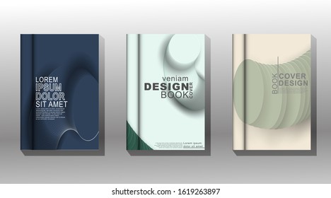 Minimal cover design. overlapping circles and shadows. vector illustration. New texture for your design.