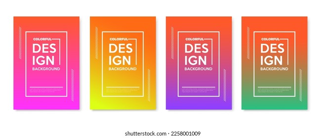 Minimal cover design, page layout, book, poster template, and flyer design. Abstract colorful background with a gradient texture.