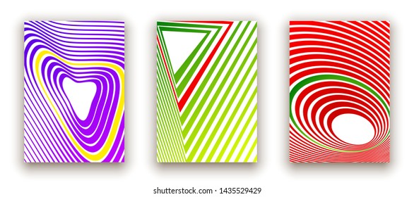 Minimal cover design poster. Colorful halftone gradient shape template banner. Future minimalistic geometric gradient background shape patterns banner poster, flyer. Empty business brochure template