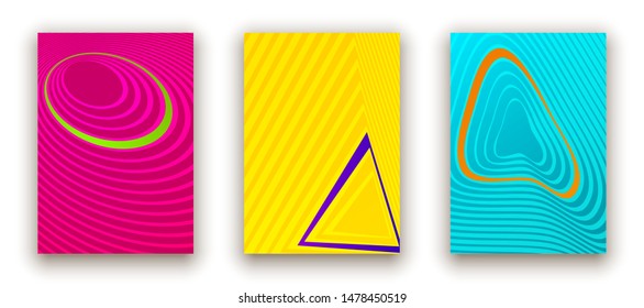 Minimal cover design poster. Colorful halftone gradient shape template banner. Future minimalistic geometric gradient background shape patterns banner poster, flyer. Empty business brochure template
