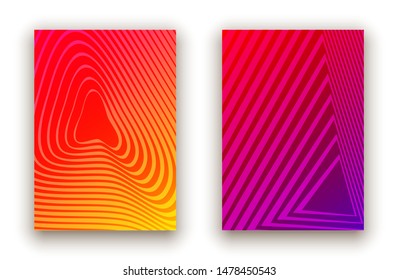 Minimal cover design poster. Colorful halftone gradient shape template banner. Future minimalistic geometric gradient background shape patterns banner poster, flyer. Empty business brochure template