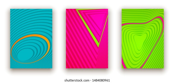 Minimal cover design poster. Colorful halftone gradient shape template banner. Future minimalistic geometric gradient background shape patterns banner poster, flyer. Empty business brochure template