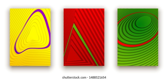Minimal cover design poster. Colorful halftone gradient shape template banner. Future minimalistic geometric gradient background shape patterns banner poster, flyer. Empty business brochure template
