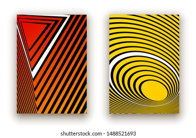 Minimal cover design poster. Colorful halftone gradient shape template banner. Future minimalistic geometric gradient background shape patterns banner poster, flyer. Empty business brochure template