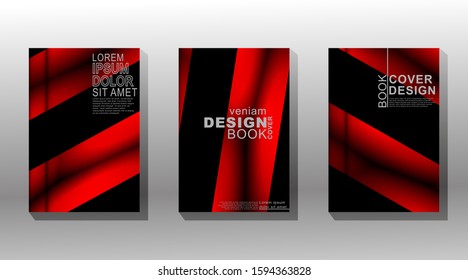 Minimal cover design. red black gradient shape against a dark background. design vector