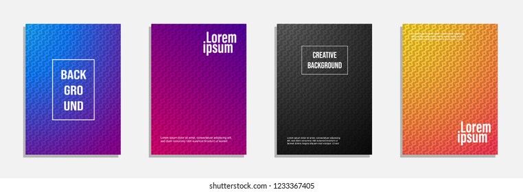 Minimal cover design. Set of geometric pattern background