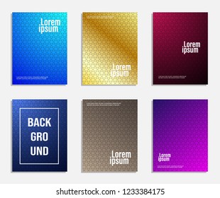 Minimal cover design. Set of geometric pattern background