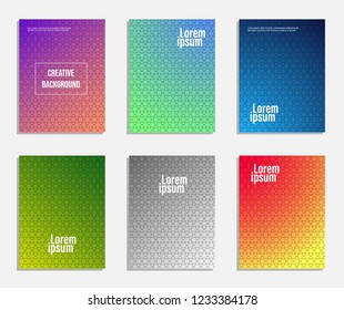 Minimal cover design. Set of geometric pattern background