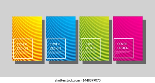 Minimal cover design, set of modern abstract cover template design