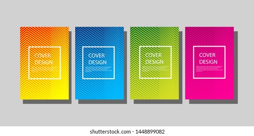 Minimal cover design, set of modern abstract cover template design