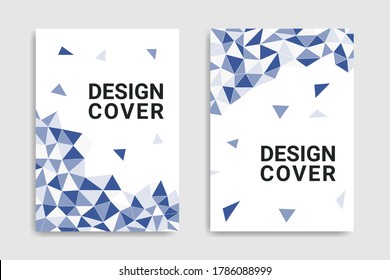 Plantilla minimal de diseño de portada con triángulo abstracto estilo moderno diferente en segundo plano para la revista de carteles de catálogo de folletos. Ilustración gráfica de vectores creativos.