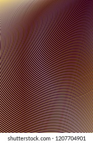 Minimal cover design template. Modern brochure layout. Gold vibrant halftone gradients on bordeaux background. Pleasant trendy abstract cover design.