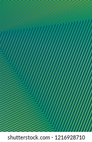 Minimal cover design template. Modern brochure layout. Green yellow vibrant halftone gradients on dark background. Ecstatic trendy abstract cover design.