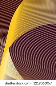 Minimal cover design template. Modern brochure layout. Gold vibrant halftone gradients on bordeaux background. Precious trendy abstract cover design.