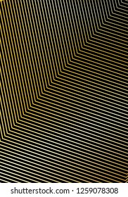Minimal cover design template. Modern brochure layout. Gold vibrant halftone gradients on black background.