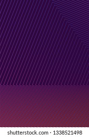 Minimal cover design template. Modern brochure layout. Violet vibrant halftone gradients on dark background. Positive trendy abstract cover design.