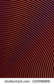Minimal cover design template. Modern brochure layout. Orange vibrant halftone gradients on wine red background. Outstanding trendy abstract cover design.