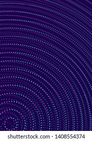 Minimal cover design template. Modern brochure layout. Neon vibrant halftone gradients on dark blue background. Magnetic trendy abstract cover design.