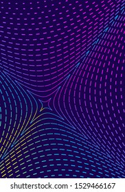 Plantilla de diseño de cubierta mínima. Diseño moderno de folletos. Gradientes de medio tono vibrante arco iris sobre fondo azul oscuro. Potente diseño de portada abstracta a la moda.