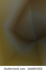 Minimal cover design template. Modern brochure layout. Gold vibrant halftone gradients on black background. Memorable trendy abstract cover design.
