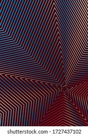 Minimal cover design template. Modern brochure layout. Red white blue vibrant halftone gradients on dark background. Pretty trendy abstract cover design.