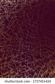 Minimal cover design template. Modern brochure layout. Gold vibrant halftone gradients on bordeaux background. Positive trendy abstract cover design.
