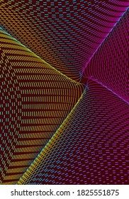 Plantilla mínima de diseño de portada. Diseño moderno de folletos. Gradientes de semitono vibrantes del arcoiris sobre fondo rojo del vino. Sorprendente diseño de portada abstracta de moda.