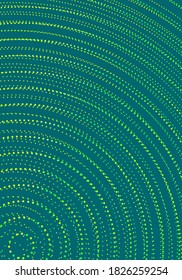 Minimal cover design template. Modern brochure layout. Green yellow vibrant halftone gradients on dark background. Imaginative trendy abstract cover design.