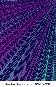Minimal cover design template. Modern brochure layout. Neon vibrant halftone gradients on dark blue background. Energetic trendy abstract cover design.