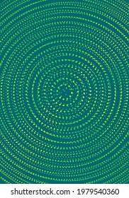 Minimal cover design template. Modern brochure layout. Green yellow vibrant halftone gradients on dark background. Ideal trendy abstract cover design.