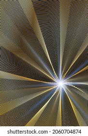 Minimal cover design template. Modern brochure layout. Gold vibrant halftone gradients on black background. Neat trendy abstract cover design.