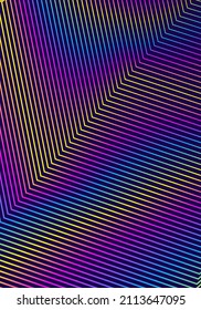 Minimal cover design template. Modern brochure layout. Rainbow vibrant halftone gradients on dark blue background. Adorable trendy abstract cover design.