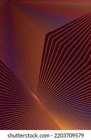 Minimal cover design template. Modern brochure layout. Orange vibrant halftone gradients on wine red background. Ideal trendy abstract cover design.