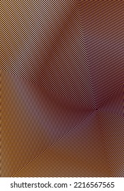 Plantilla mínima de diseño de portada. Diseño moderno de folletos. Gradientes dorados vibrantes de medio tono sobre fondo burdeos. El diseño abstracto de la cubierta es muy moderno.