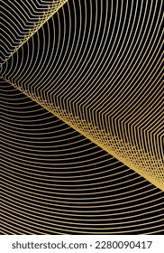 Minimal cover design template. Modern brochure layout. Gold vibrant halftone gradients on black background. Trending trendy abstract cover design.