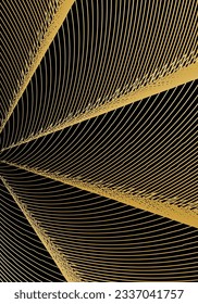 Plantilla mínima de diseño de portada. Diseño moderno de folletos. Gradientes dorados vibrantes de medio tono sobre fondo negro. Valioso diseño de portada abstracta de moda.