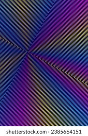 Minimal cover design template. Modern brochure layout. Rainbow vibrant halftone gradients on dark blue background. Grand trendy abstract cover design.