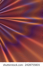 Minimal cover design template. Modern brochure layout. Orange vibrant halftone gradients on wine red background. Wondrous trendy abstract cover design.