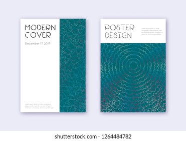 Minimal cover design template set. Red white blue abstract lines on dark background. Decent cover design. Overwhelming catalog, poster, book template etc.