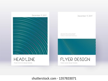 Minimal cover design template set. Red abstract lines on white blue background. Dramatic cover design. Amazing catalog, poster, book template etc.