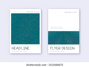 Minimal cover design template set. Red white blue abstract lines on dark background. Dramatic cover design. Bold catalog, poster, book template etc.