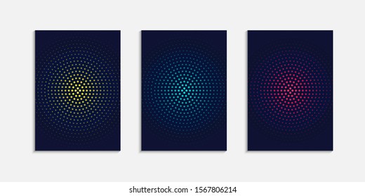 Minimal Cover design template set with abstract circles