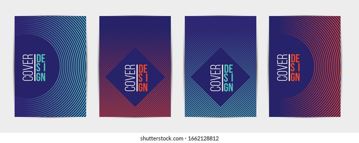 Minimale Cover-Design-Vorlage mit abstrakten Linien modernen Farbverlauf auf dem Hintergrund für Cover-Design, Dekoration-Präsentation, Broschüre, Katalog, Poster, Buch, Magazin etc. Vektorillustration Illustration