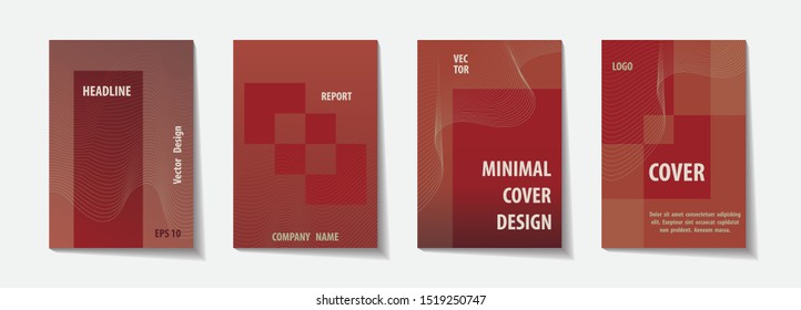 Minimal cover design templates set. Abstract background positive design. Adorable book, flyer, poster, catalog, notebook etc. Vector illustration.
