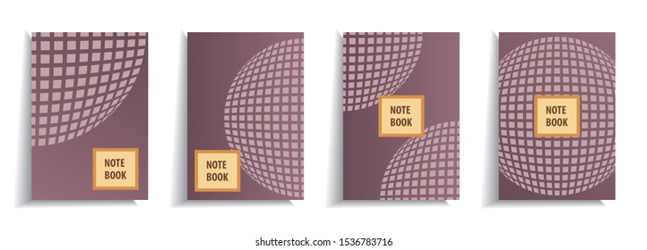 Minimal cover design templates set. Abstract geometric design. Adorable book, flyer, poster, catalog, notebook etc. Vector illustration.
