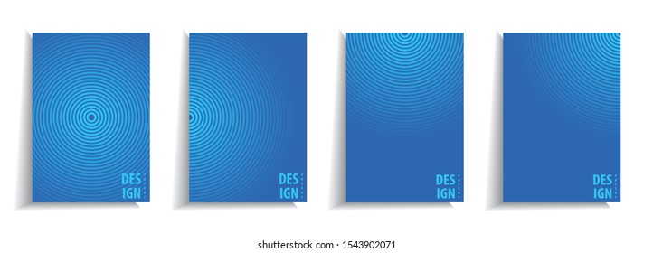 Minimal cover design templates set. Linear background with gradient design. Adorable book, flyer, poster, catalog, notebook etc. Vector illustration.